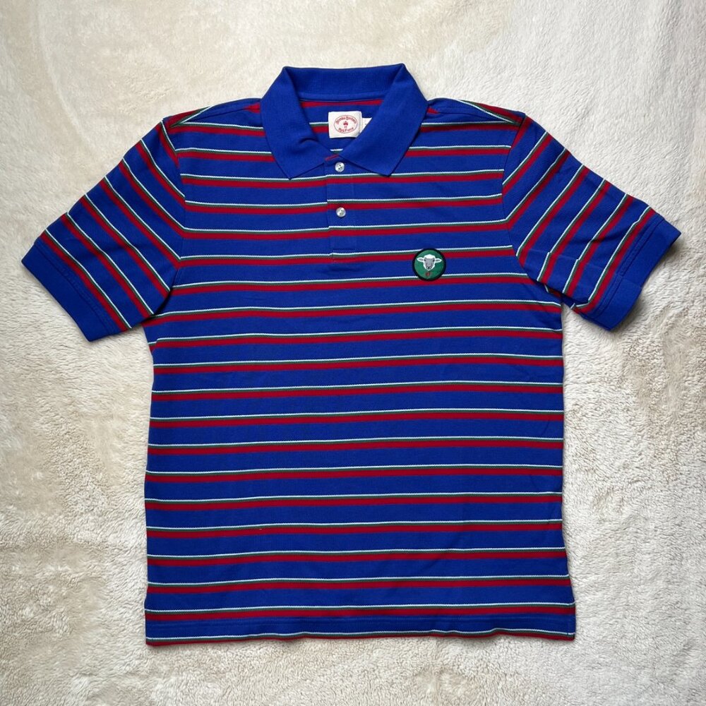 Brooks Brothers Striped Pique Patch Polo Shirt